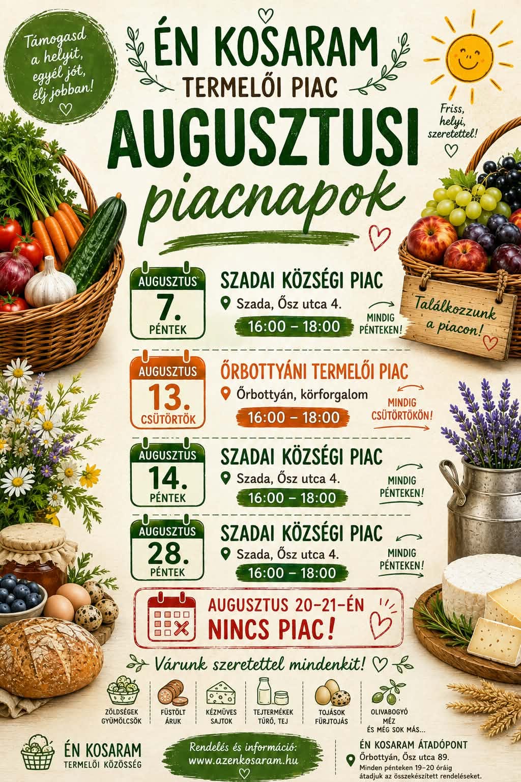 augusztusi piacok