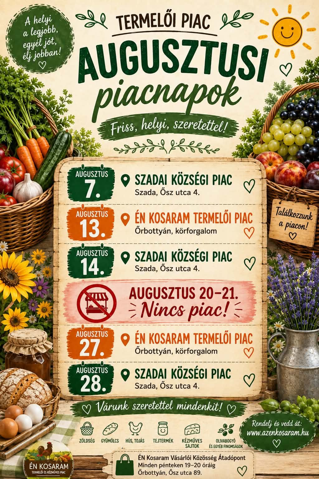 augusztusi piacnapok