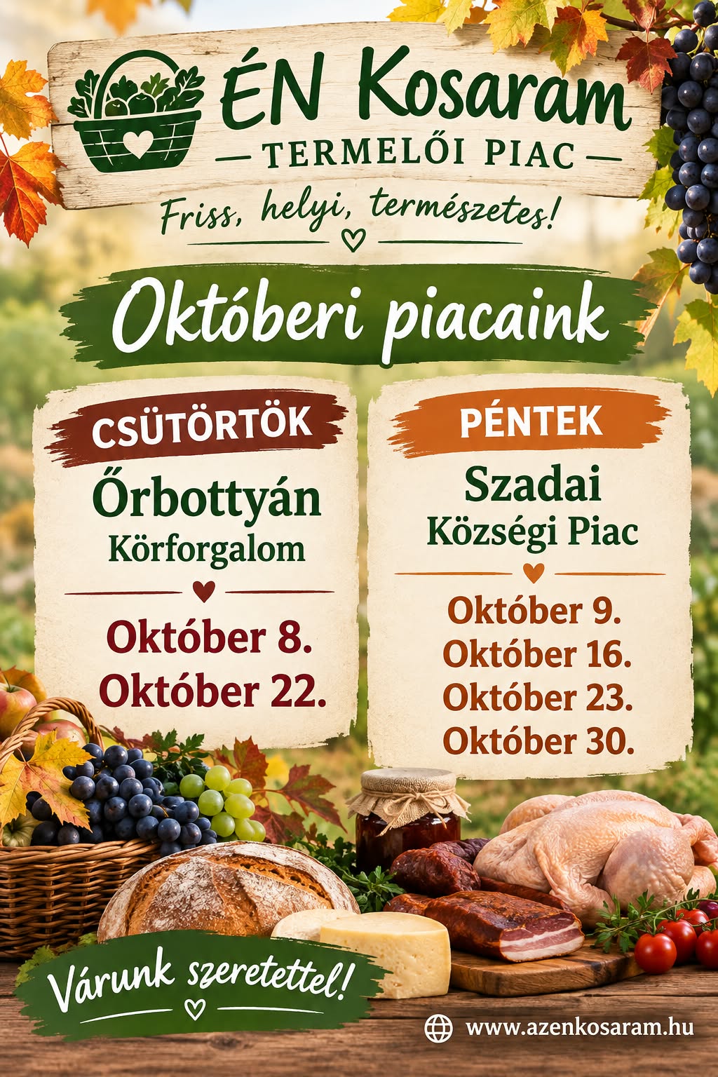 októberi piacok